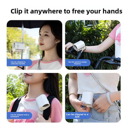 Portable USB Rechargeable Clip-On Fan with Adjustable Speeds
