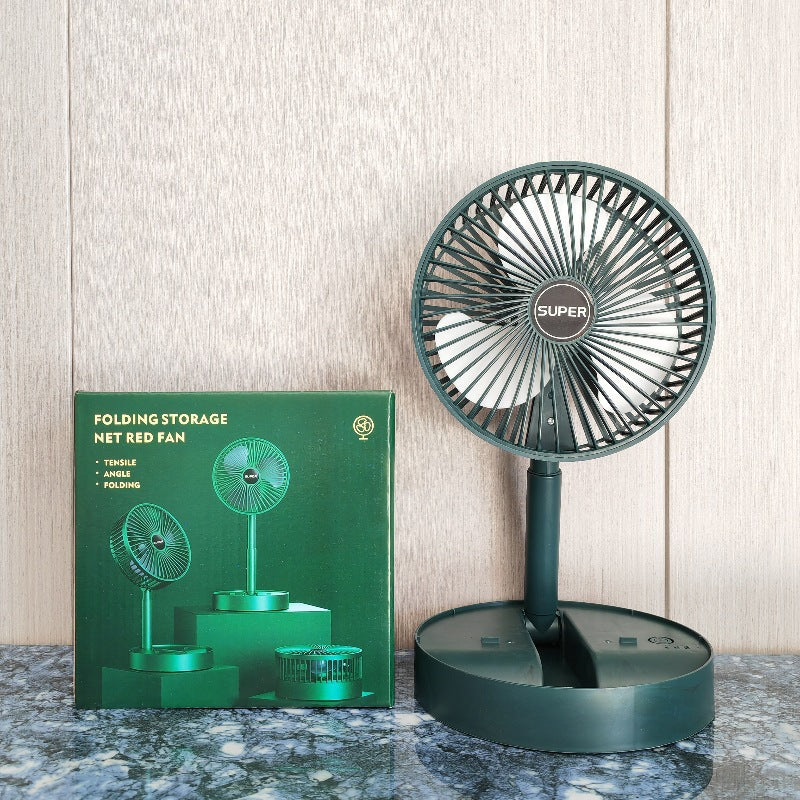 Portable USB Rechargeable Folding Desk Fan