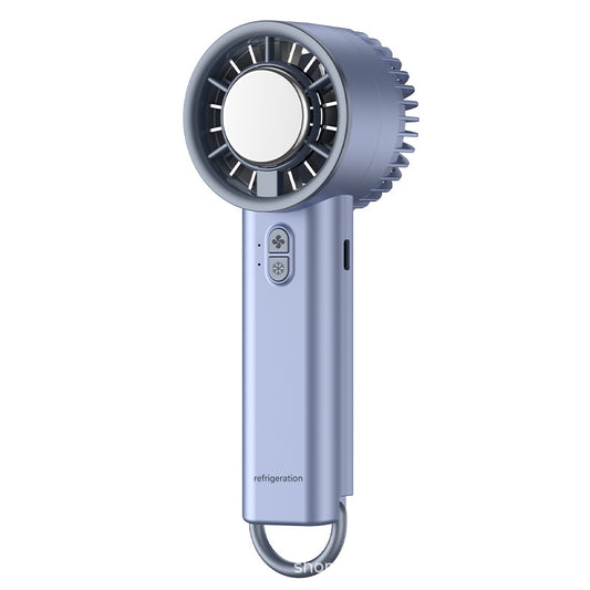 Portable USB rechargeable handheld cooling fan with ice function