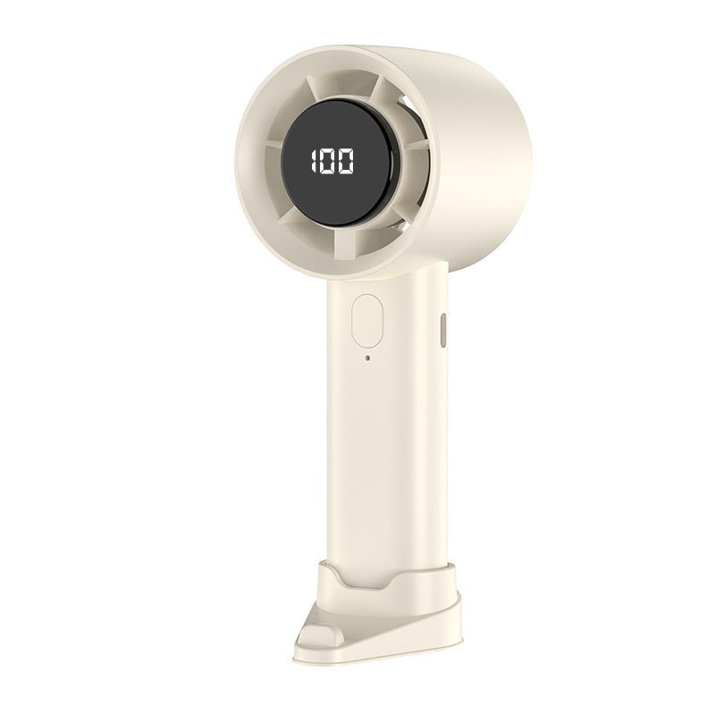 Portable USB Rechargeable Handheld Fan with Digital Display