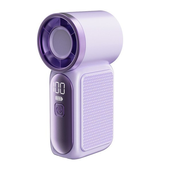 Portable USB Rechargeable Handheld Fan with Digital Display