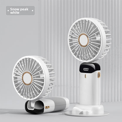 Portable USB Rechargeable Handheld Fan with Digital Display