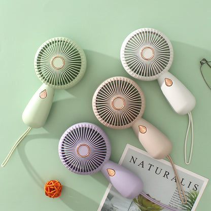 Portable USB Rechargeable Handheld Fan with LED Light