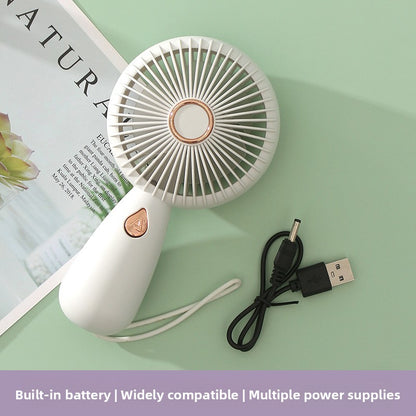 Portable USB Rechargeable Handheld Fan with LED Light