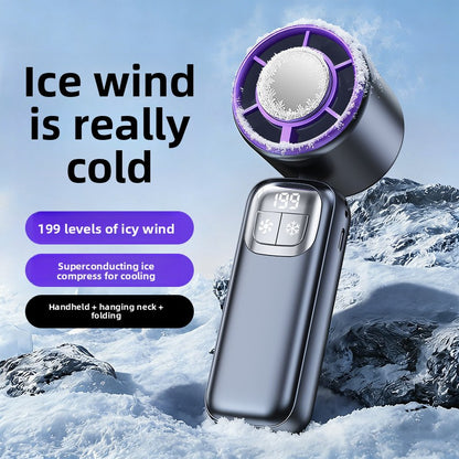 Portable USB Rechargeable Handheld Fan with Semiconductor Cooling