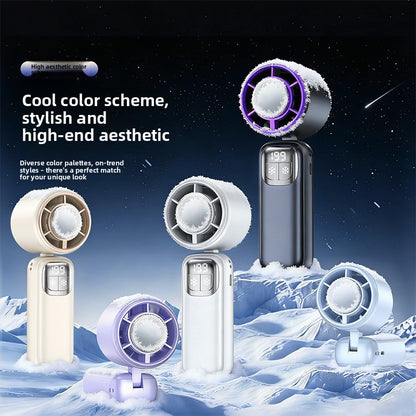 Portable USB Rechargeable Handheld Fan with Semiconductor Cooling