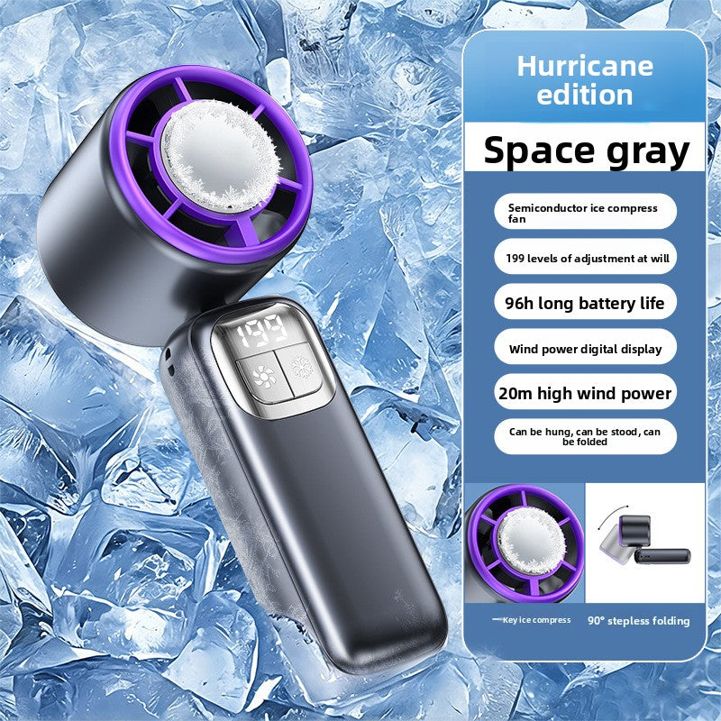 Portable USB Rechargeable Handheld Fan with Semiconductor Cooling