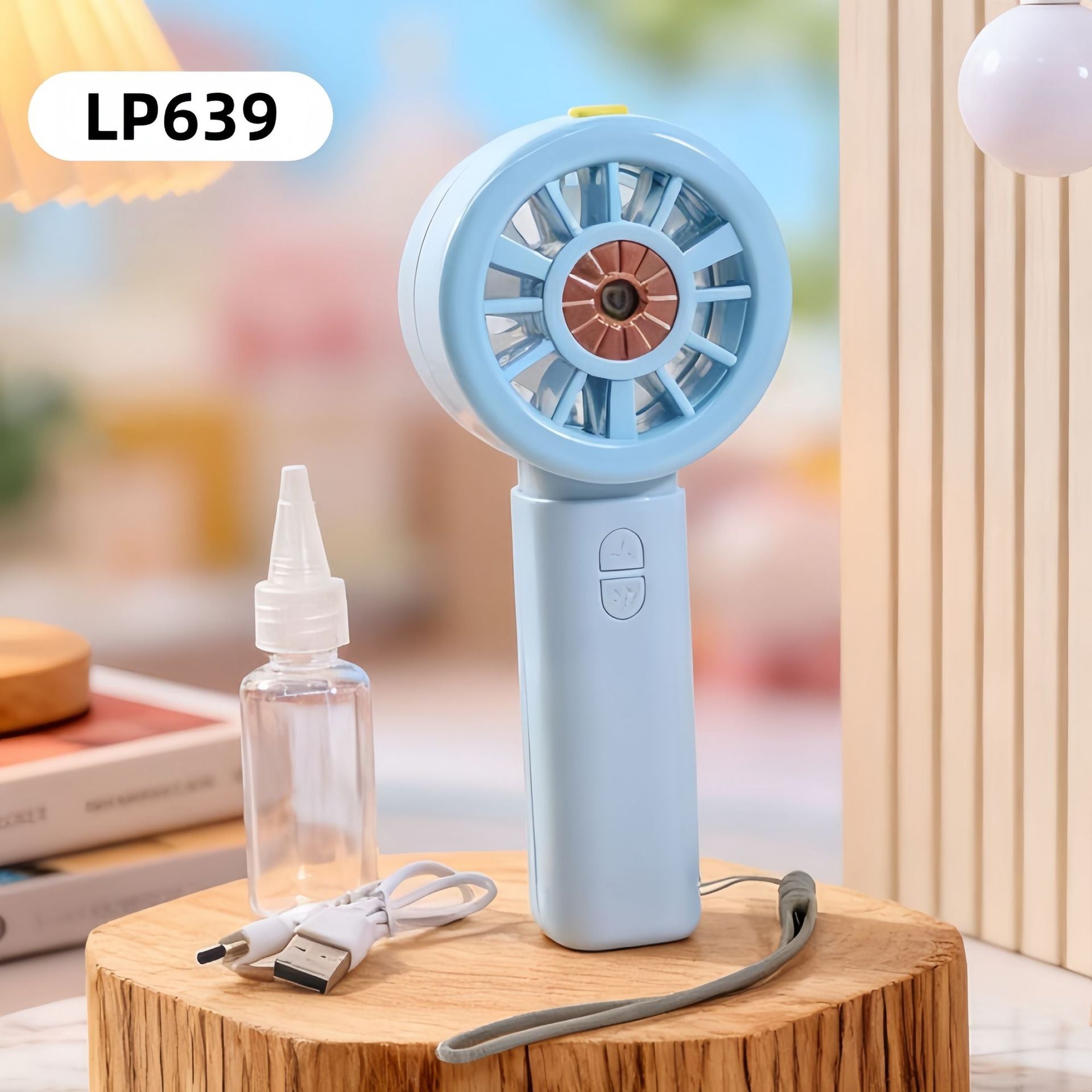 Portable USB Rechargeable Handheld Fan with Spray