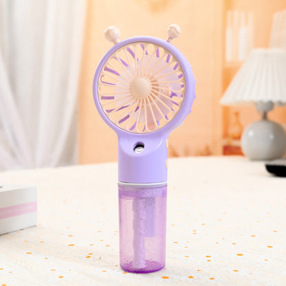 Portable USB Rechargeable Handheld Fan with Spray