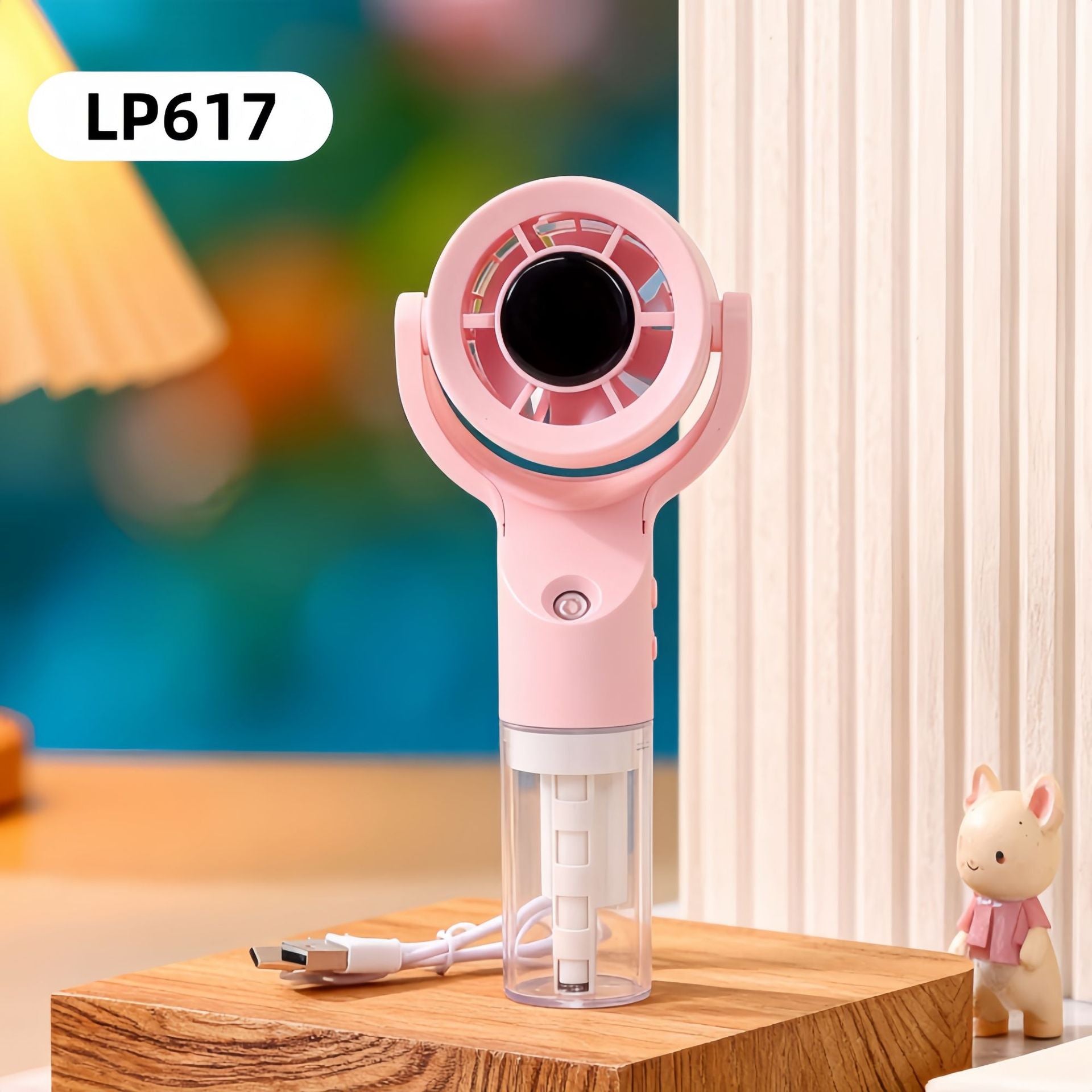 Portable USB Rechargeable Handheld Fan with Spray