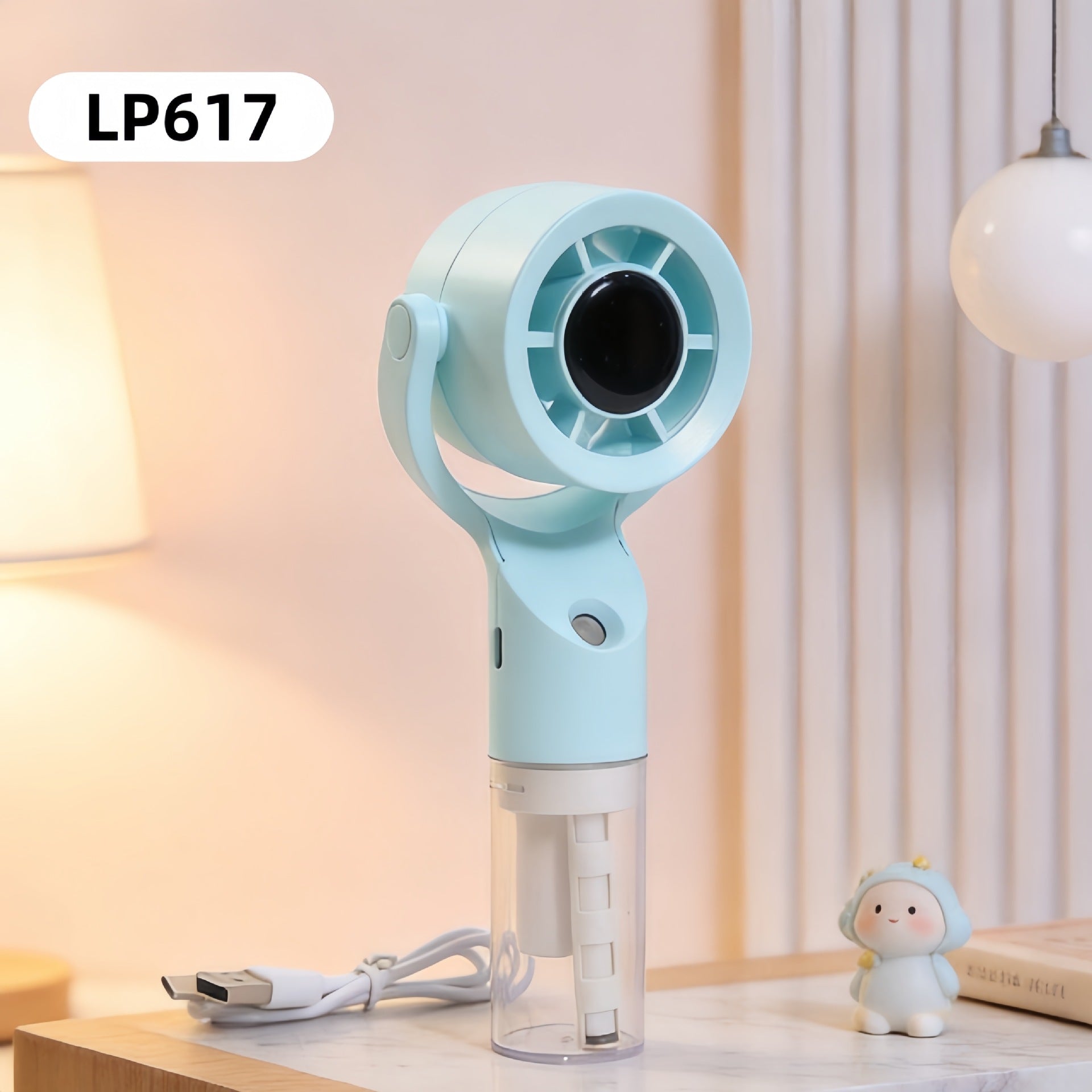 Portable USB Rechargeable Handheld Fan with Spray
