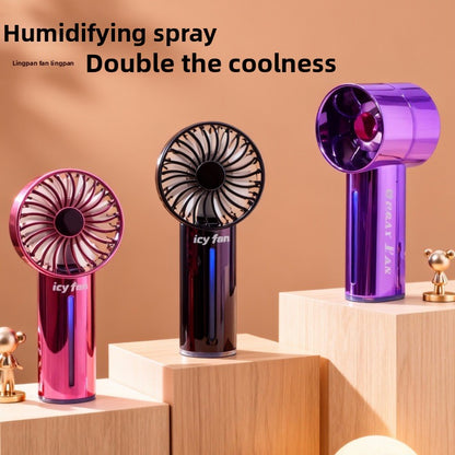 Portable USB Rechargeable Handheld Fan with Spray