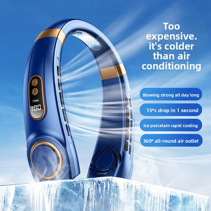 Portable USB Rechargeable Hanging Neck Fan