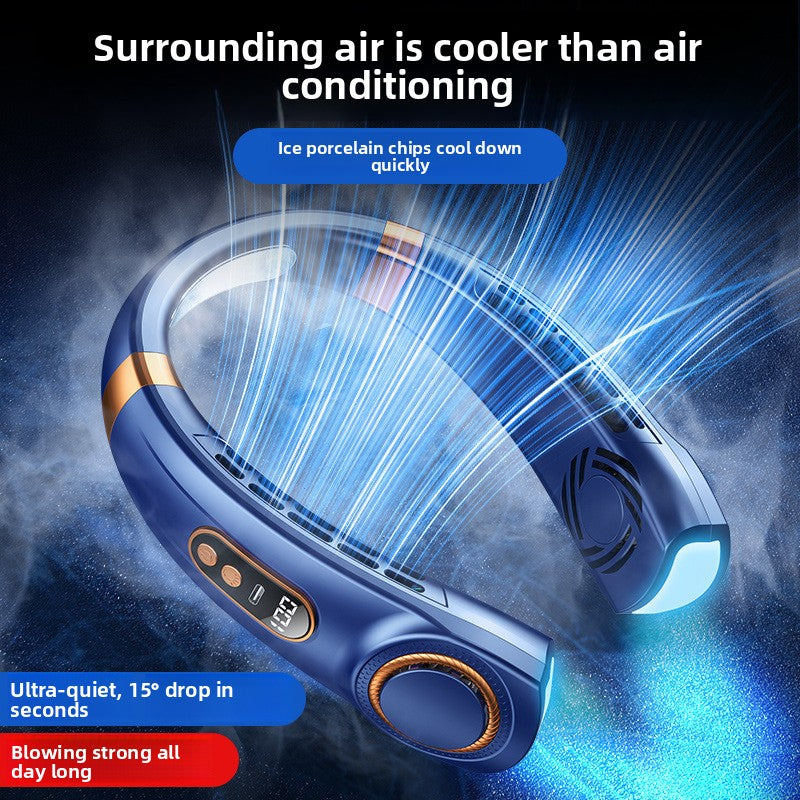 Portable USB Rechargeable Hanging Neck Fan