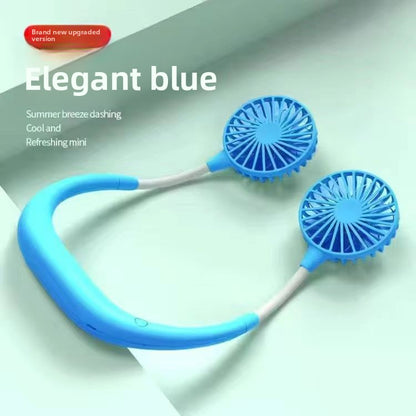 Portable USB Rechargeable Hanging Neck Fan