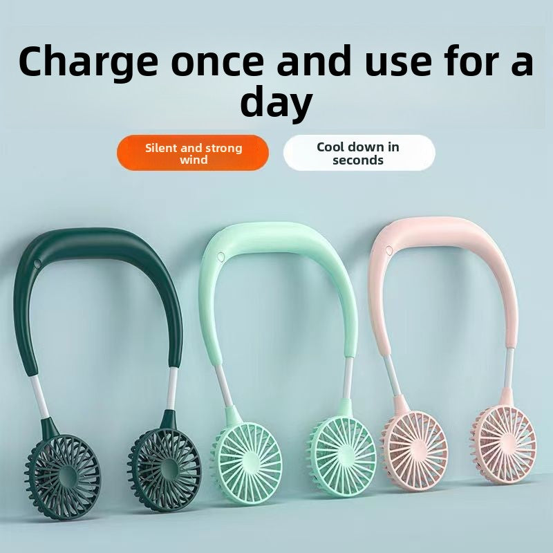 Portable USB Rechargeable Hanging Neck Fan
