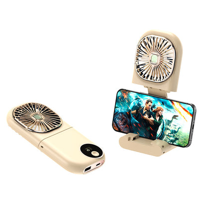 Portable USB Rechargeable Mini Fan with Digital Display