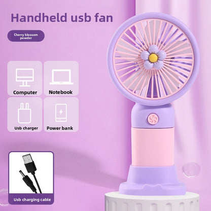 Portable USB Rechargeable Mini Fan with Stand