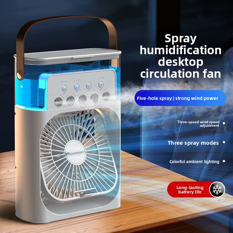Portable USB spray humidifying fan