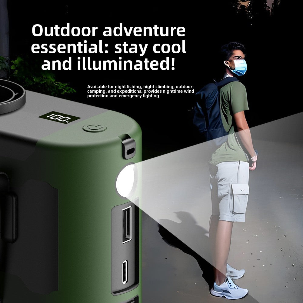 Portable USB Waist Fan with Power Bank Function