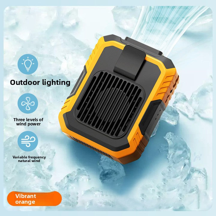 Portable USB Waist Hanging Fan with Light