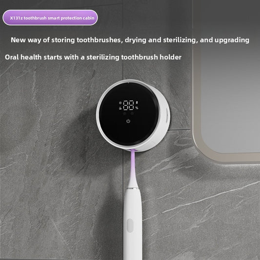 Portable UV Toothbrush Sterilizer with Wireless Charging