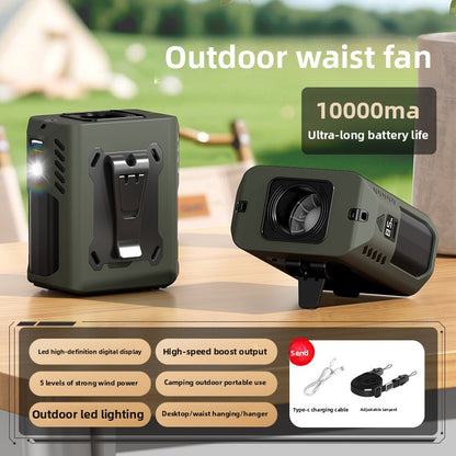 Portable Waist Hanging Neck Fan with 8000mAh Battery
