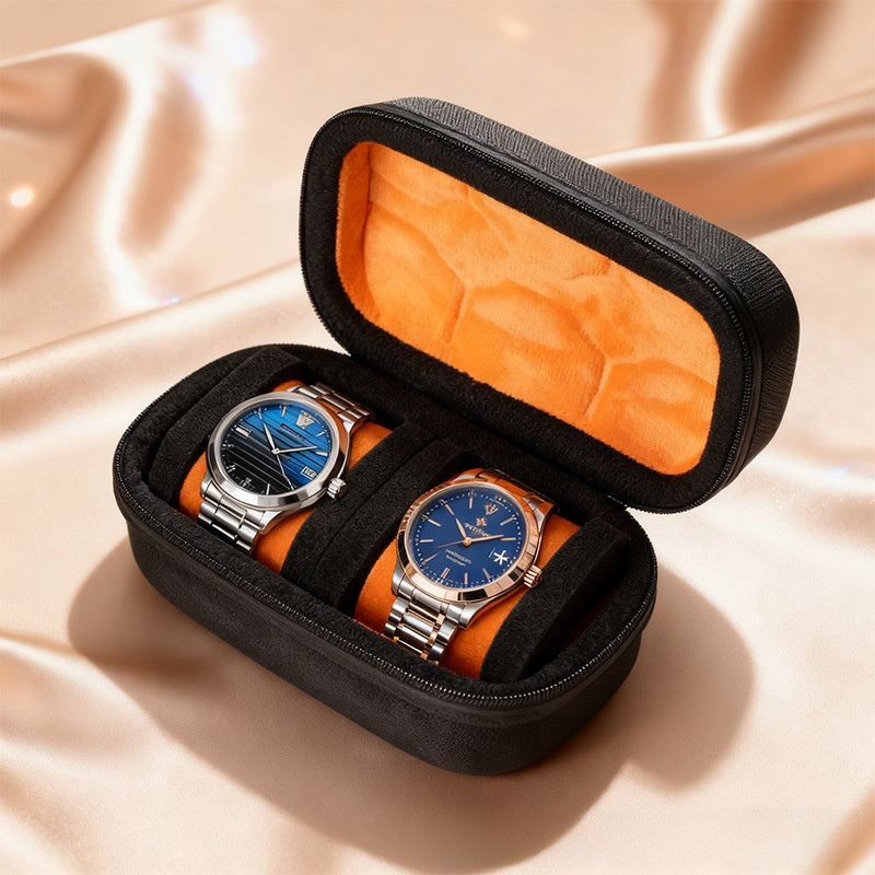 Portable Watch Storage Organizer Bag with Sponge Protection