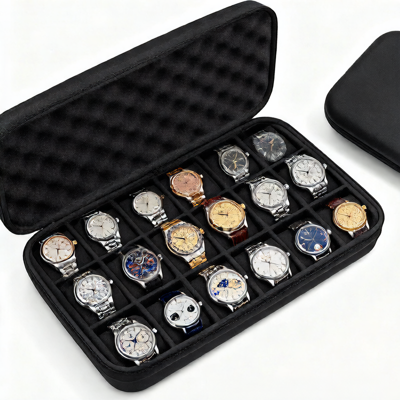 Portable Watch Storage Organizer Bag with Sponge Protection