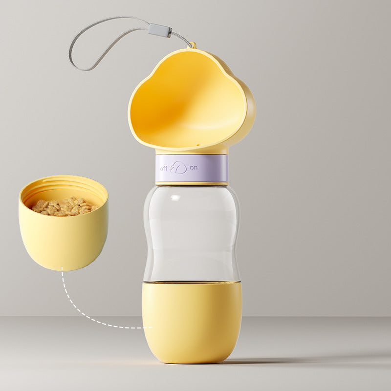 Portable water bottle for pet dogs when going out