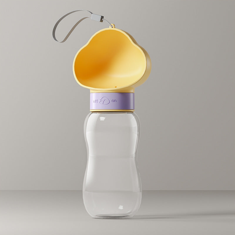Portable water bottle for pet dogs when going out