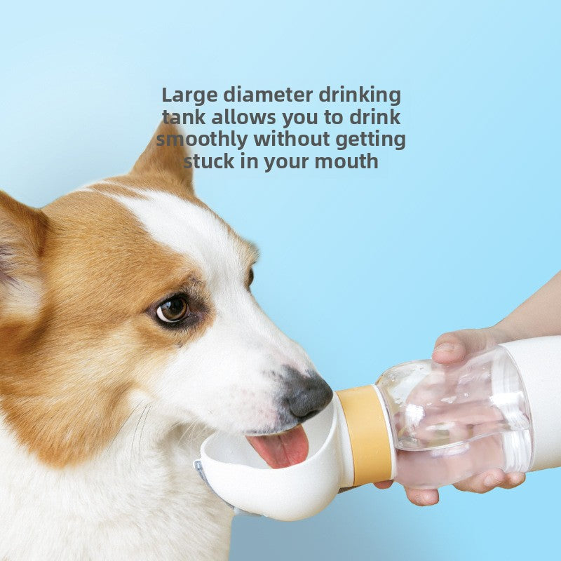 Portable water bottle for pet dogs when going out