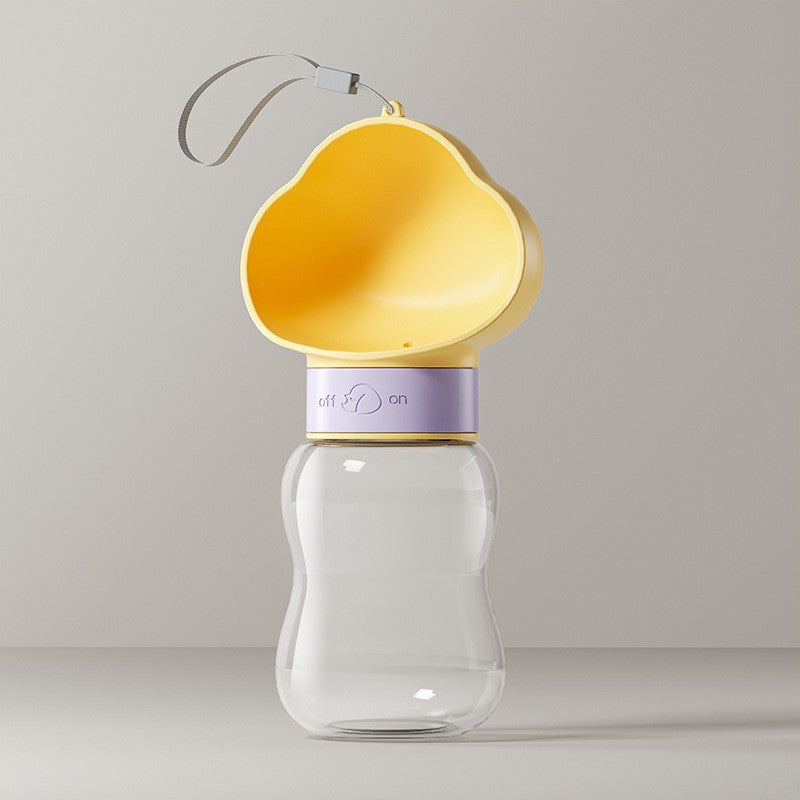 Portable water bottle for pet dogs when going out