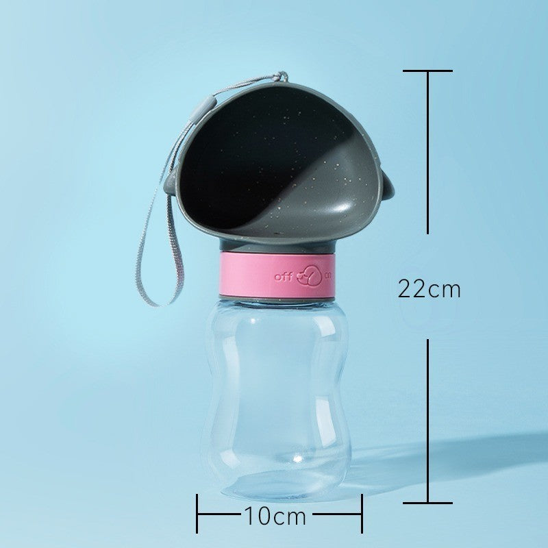 Portable water bottle for pet dogs when going out