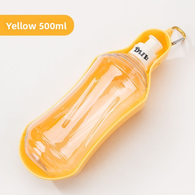 Portable water bottle for pet dogs when going out