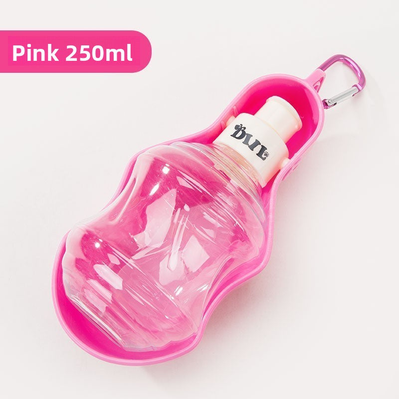 Portable water bottle for pet dogs when going out