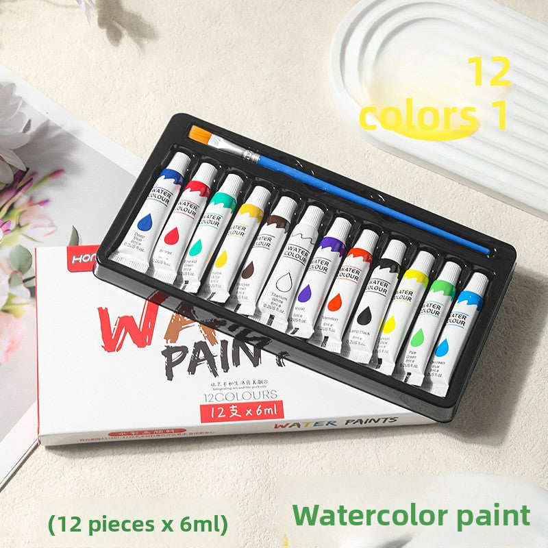 Portable Watercolor Painting Set with Palette