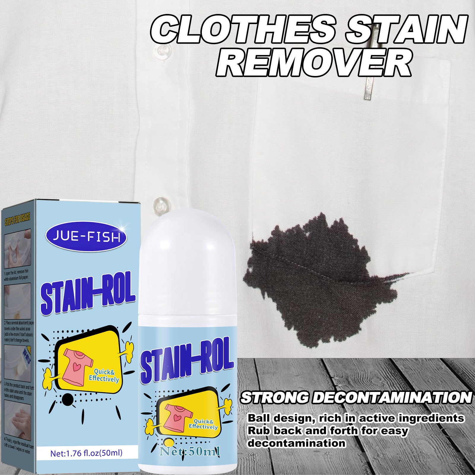 Portable waterless laundry roller