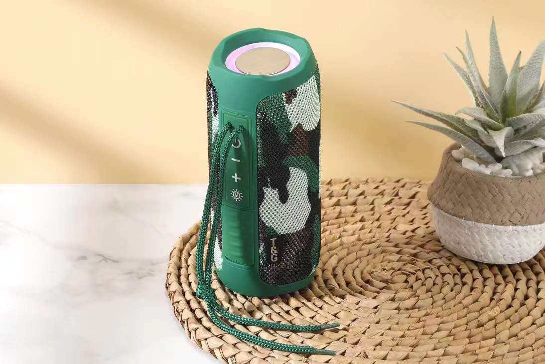 Portable Waterproof Bluetooth Speaker with Colorful Lights