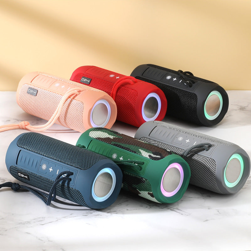 Portable Waterproof Bluetooth Speaker with Colorful Lights