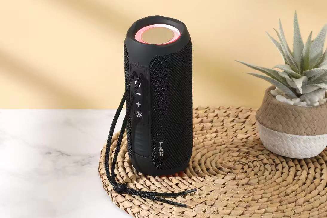 Portable Waterproof Bluetooth Speaker with Colorful Lights