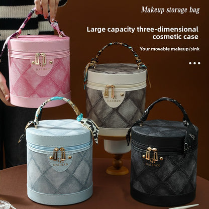 Portable Waterproof Cosmetic Case with Large Capacity