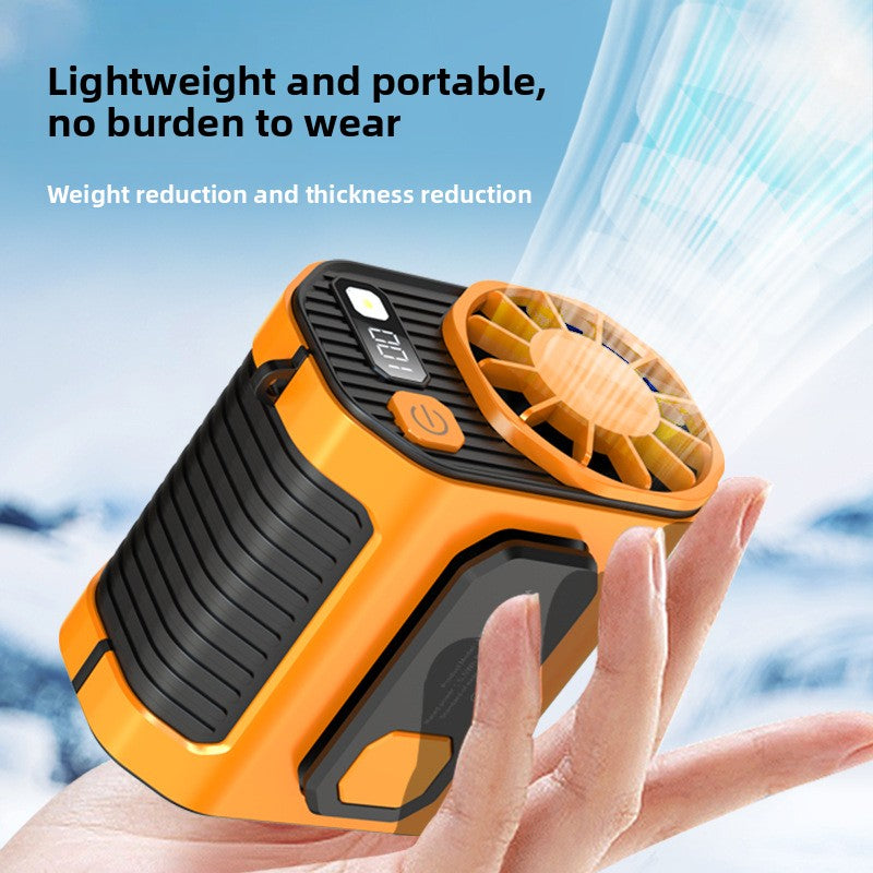 Portable Wearable Clip-On Fan with Flashlight