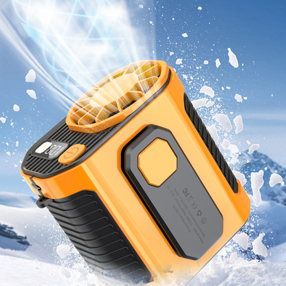Portable Wearable Clip-On Fan with Flashlight