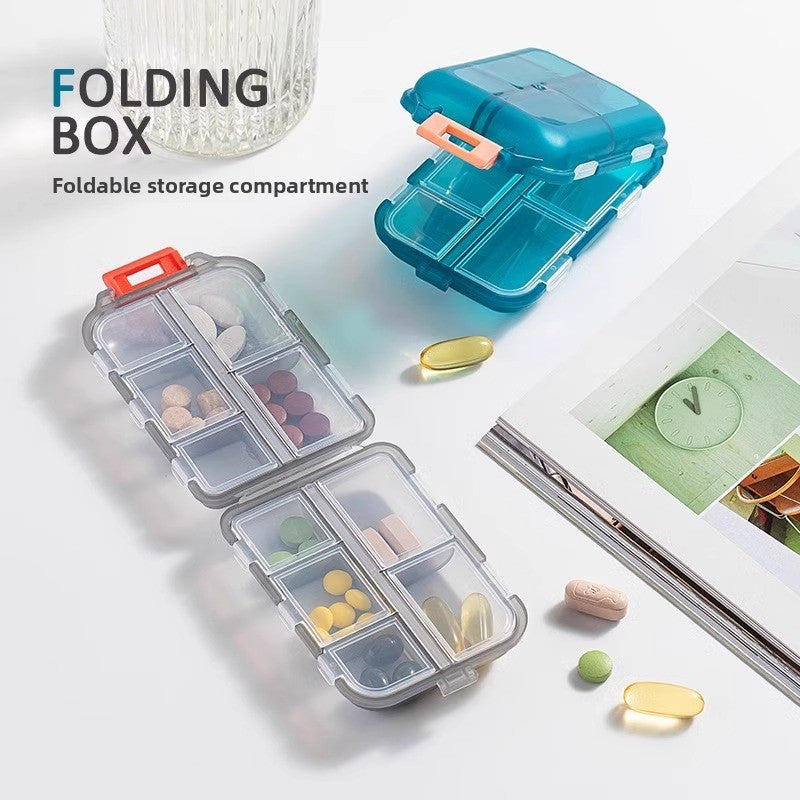 Portable Weekly Pill Organizer with Reminder