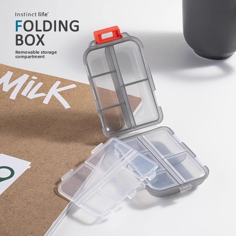 Portable Weekly Pill Organizer with Reminder