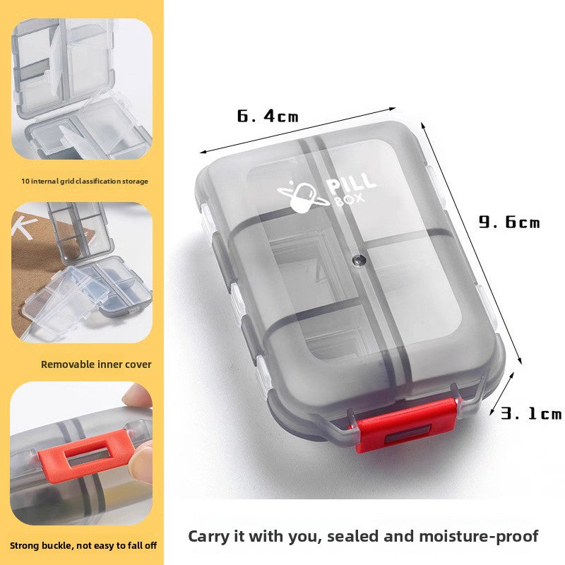 Portable Weekly Pill Organizer with Reminder