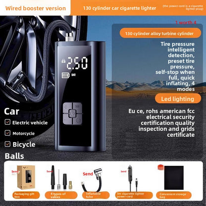 Portable wireless air pump for vehicles