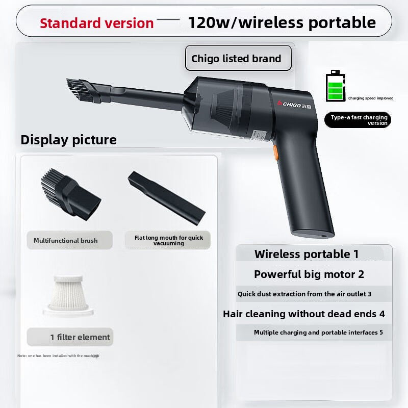 Portable Wireless Car Vacuum Cleaner with High Suction