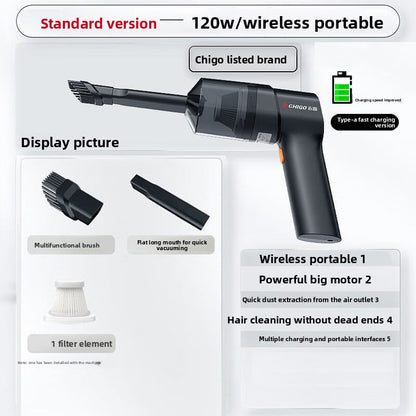 Portable Wireless Car Vacuum Cleaner with High Suction